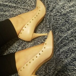 Pink studded stilettos